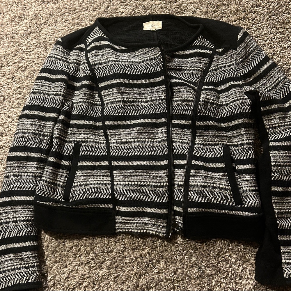 Black and white cardigan